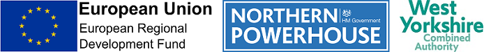 European Union, European Regional Development Fund. Northern Powerhouse. HM Government. West Yorkshire Combined Authority.