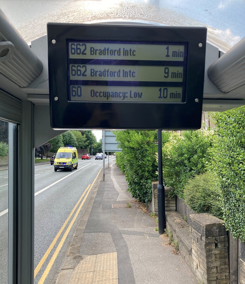 Additional real time bus information now being installed at stops around Shipley.