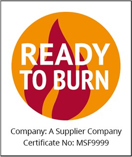 Ready to Burn logo. Company: A Supplier Company. Certificate No: MSF9999.